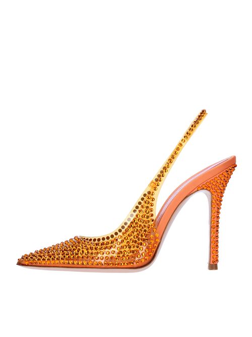 Décolleté Slingback modello STELLA 105 in raso jelly e strass GEDEBE | STELLA SLINGBACK 105ARANCIO